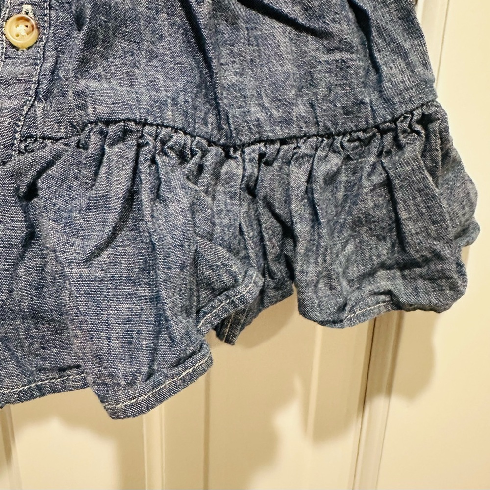 Ralph Lauren Denim Kids Chambray Dress with Button Closure - Picture 6 of 10